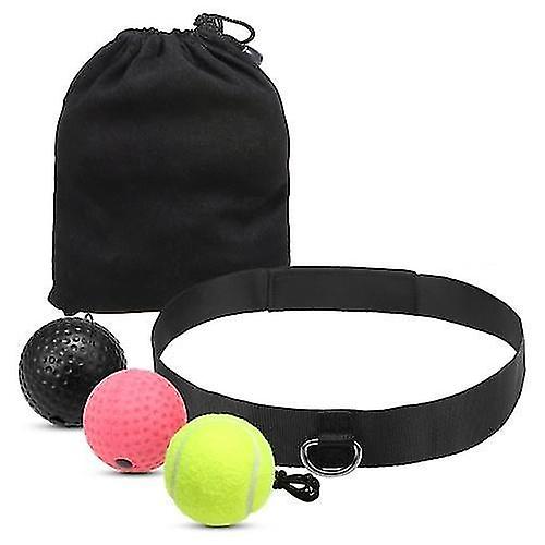 For Boxing Reflex Ball Set 3 Level Punching Training Balls Nylon Sport Headband WS45216