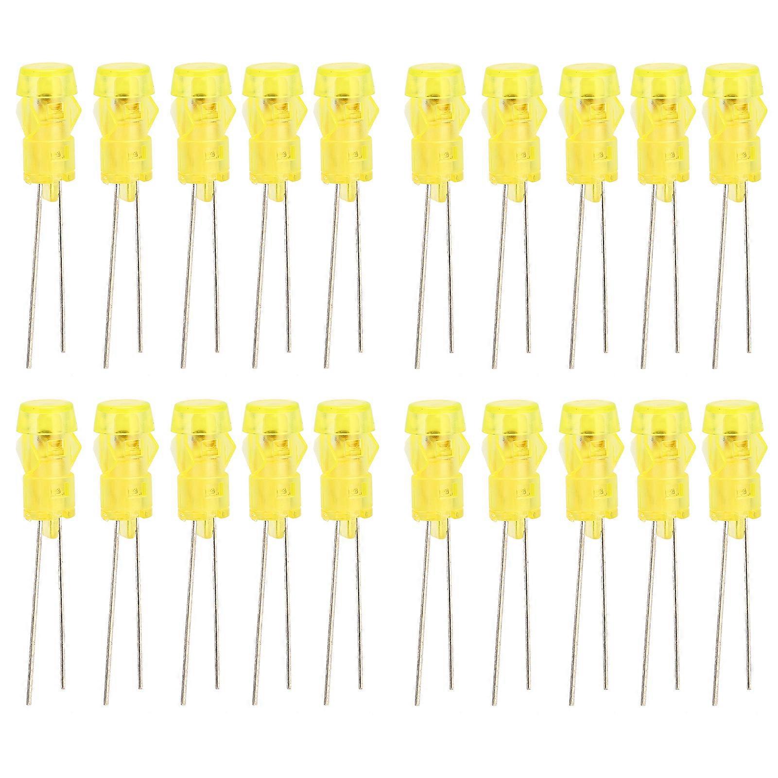 20pcs 3mm DIY LED Diode Portable Light Emitting Diodes for Science Project ExperimentYellow Light