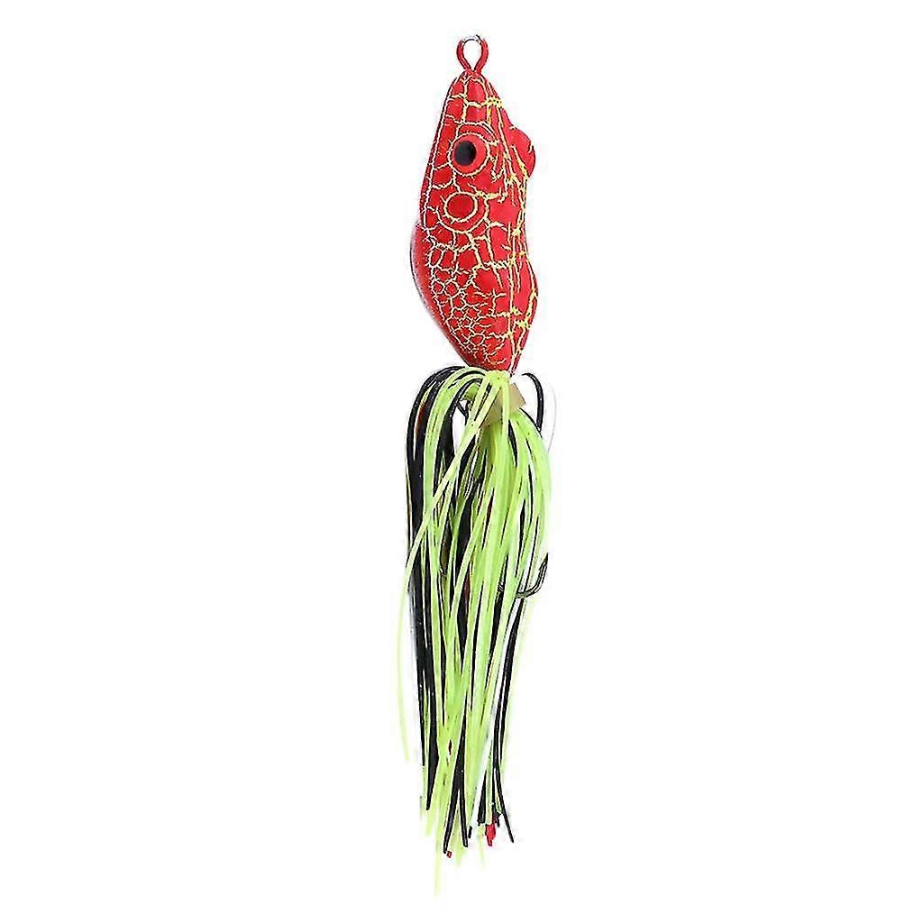 hg Lifelike Frog Fishing Lure Soft Bait Topwater Crankbait With Threads Skirts - 02, 11cm
