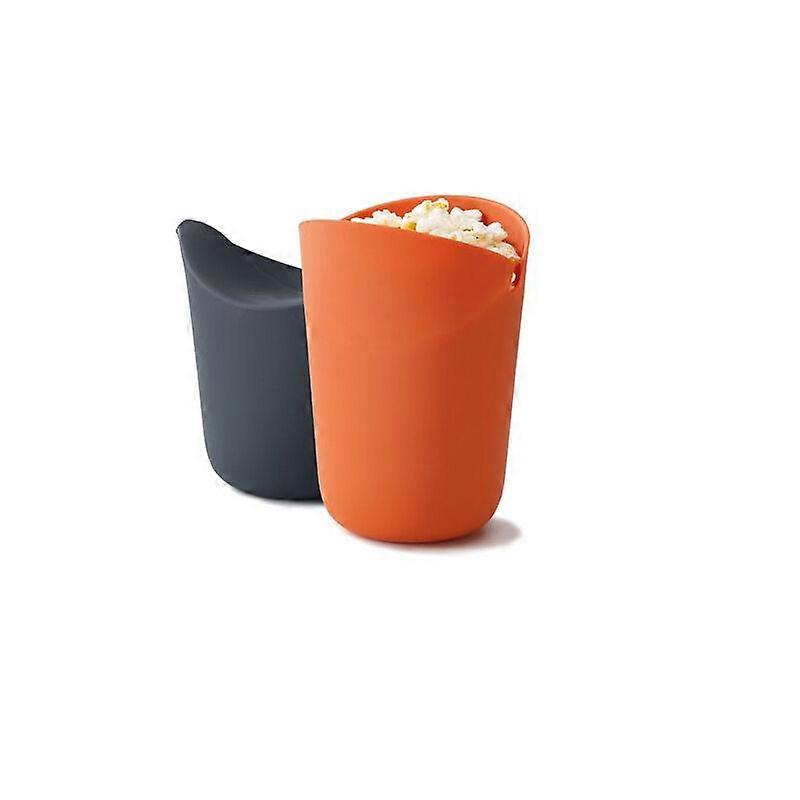 2 Microwave Popcorn Cones - Orange/Grey