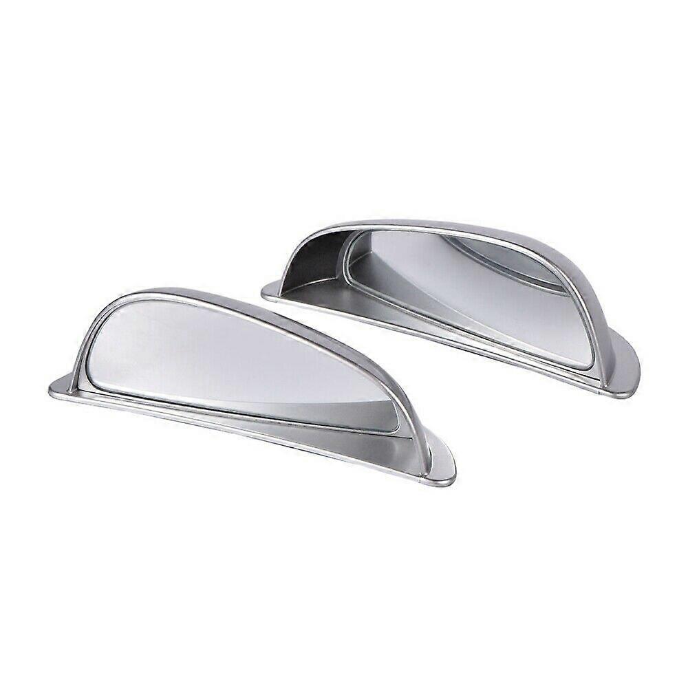 Car Side Blind Spot Mirrors Auto Exterior Two Row Rear View Mirror Silver 1Pair