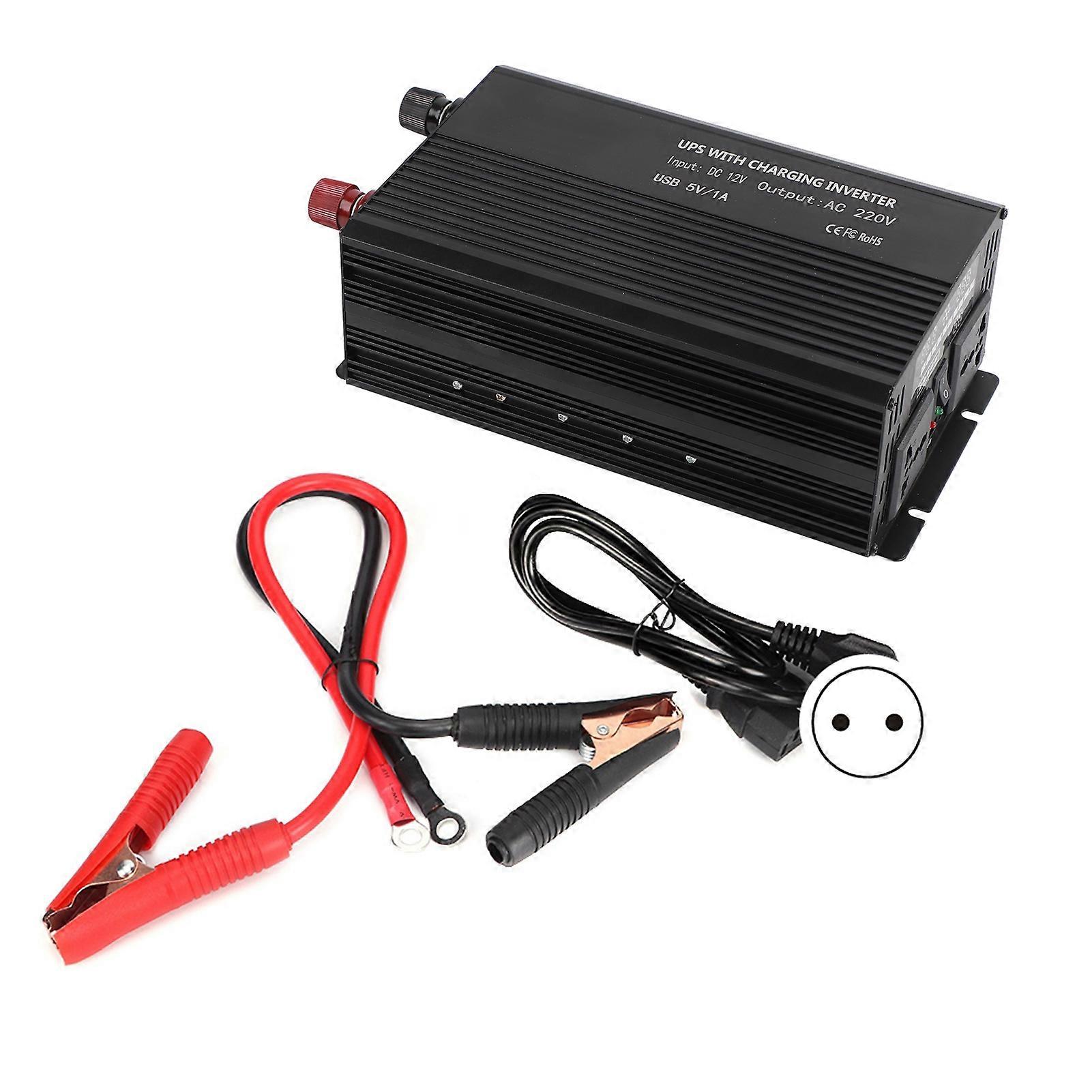1300W High Power Converter 12v / 24V to 220V Modified Sine Wave Inverter with Charging Inverter EU Plug E2U411