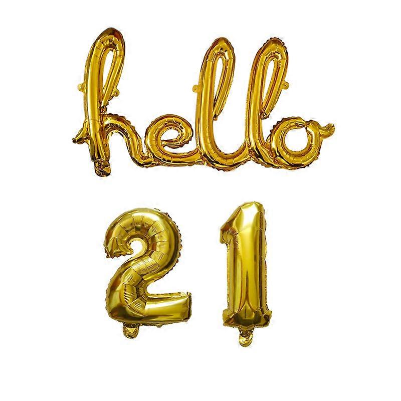 Rold Gold Silver Hello Foil Μπαλόνια Αριθμός Μπαλόνι Γενέθλια 18 21 25 30 40 50 ετών Aldult Διακοσμήσεις Πάρτι Γενεθλίων Παιδιά