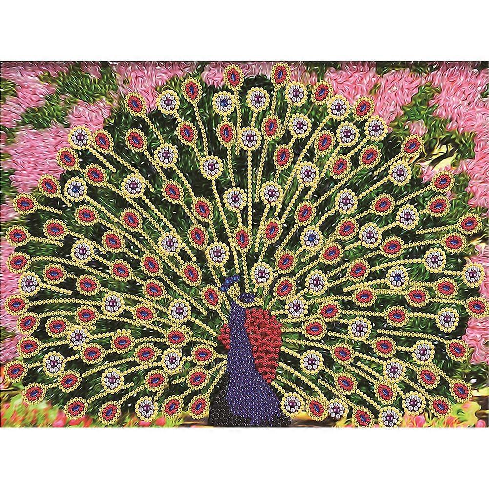 5D-timanttimaalaussarja Avaa riikinkukko osittainen erikoismuotoinen pora strassi DIY seinätaidekäsityöt mosaiikkikuva kodin sisustus