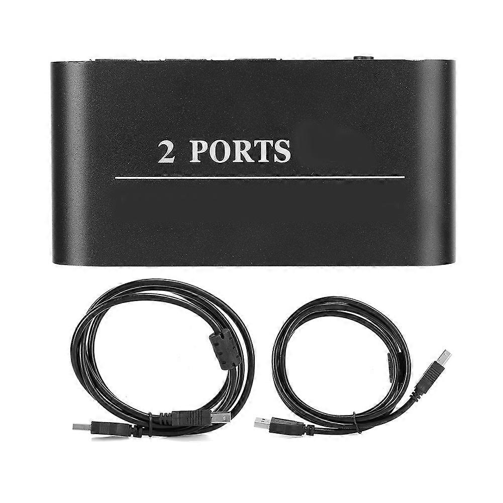HDMI Switcher Small 2‑in‑1‑Out 2‑Port 4K Share for USB Keyboard / Mouse / Printer / Video