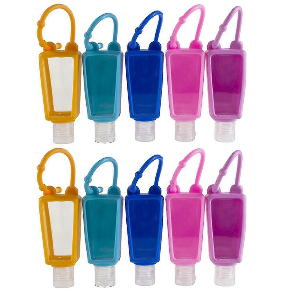 10 Sets Portable Hand Sanitizer Dispenser Travel Bottle Container Liquid Contain