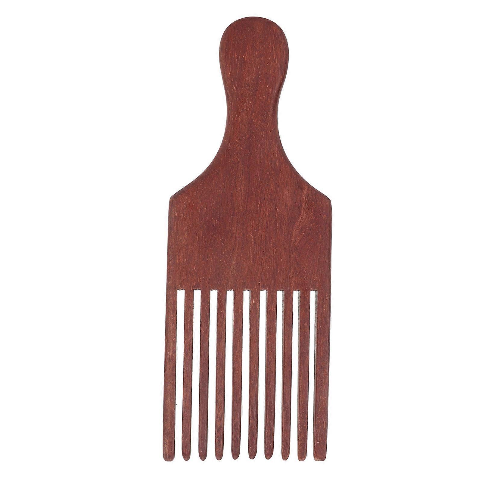Pente de madeira desembaraçando Volumizing Styling Tool Afro Hair Pick para cabelo grosso e grosso cacheado