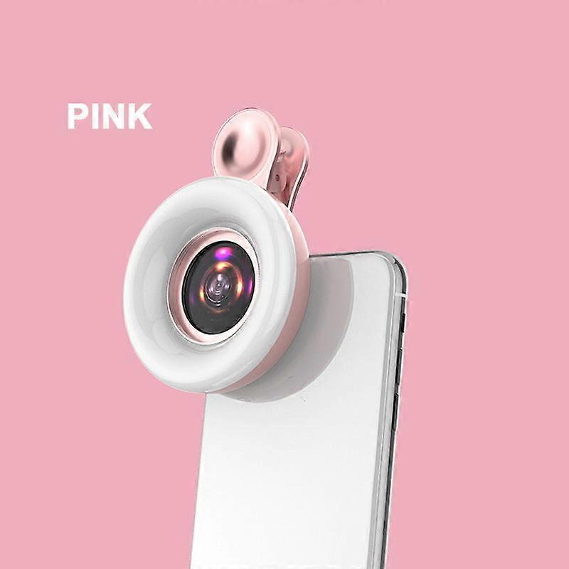 New Mobile phone fill light 15X macro lens Portable Selfie LED Ring Flash Light Phone Selfie Lamp Universal Ring Clip Light