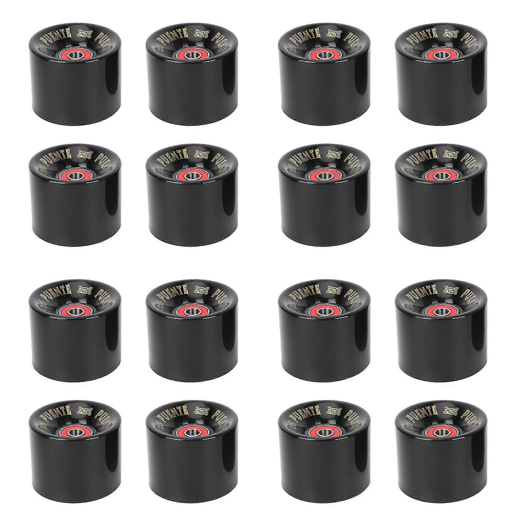 Puente 16pcs/set Cruiser Skateboard Wheels Pu Wheels Long Board Cruiser Wheels With Abec-9 Bearings