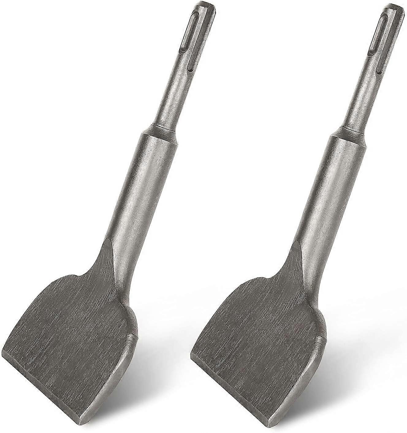 Lot of 2 chisel Tiles SDS Plus, chisel for bent piles professional quality, flat chisel SDS