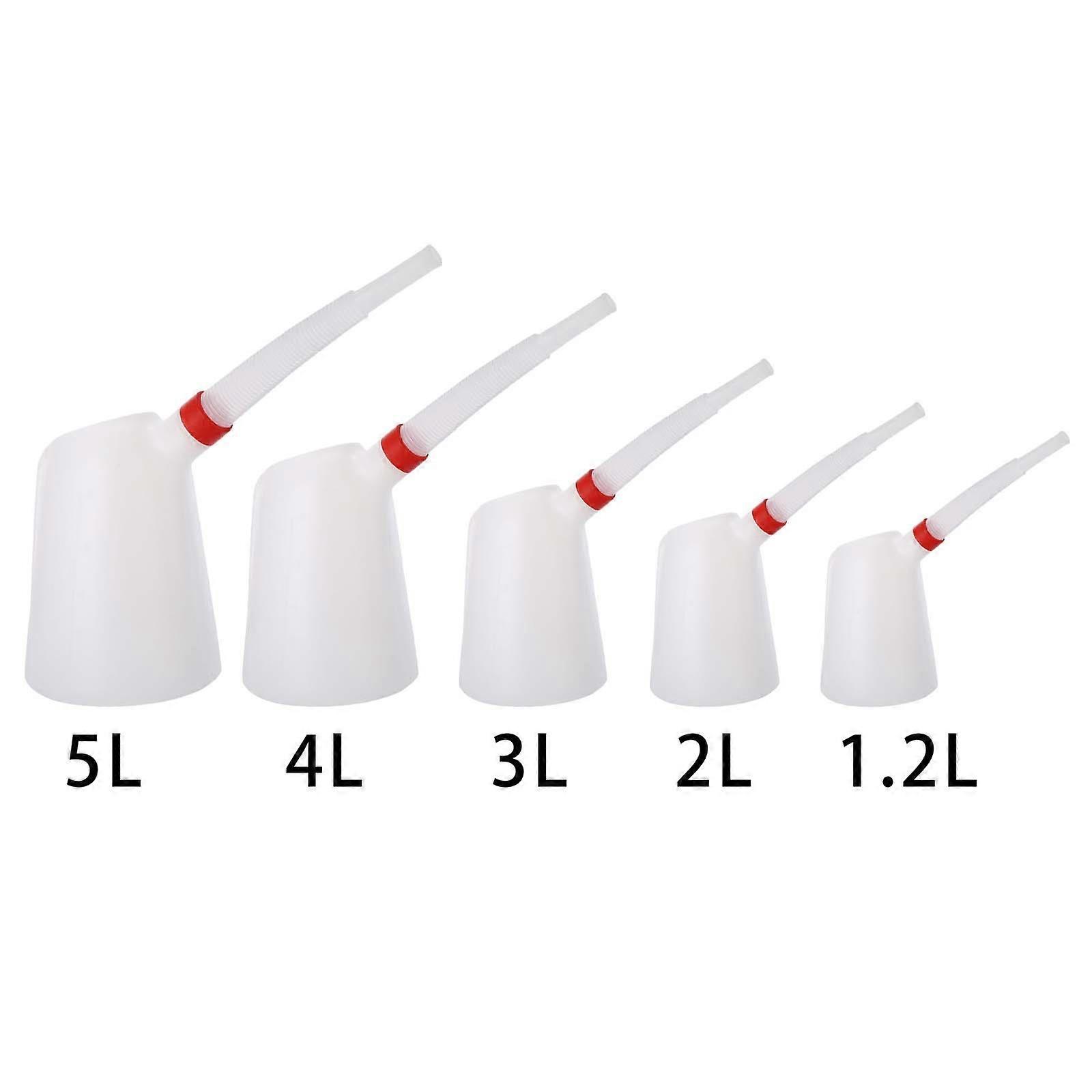 Oil Measuring Jug with Pouring Flexible Spout Plastic for Automotive Garage