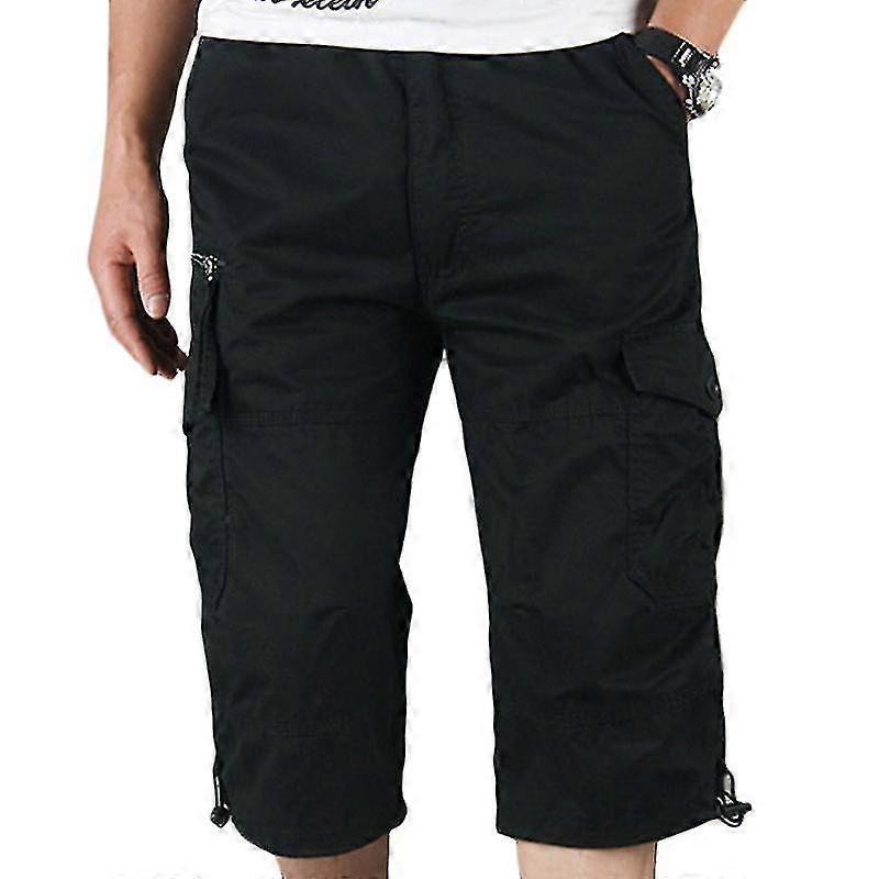 Pánské 3/4 dlouhé elastické šortky pas Cargo Combat Three Quarter Pants