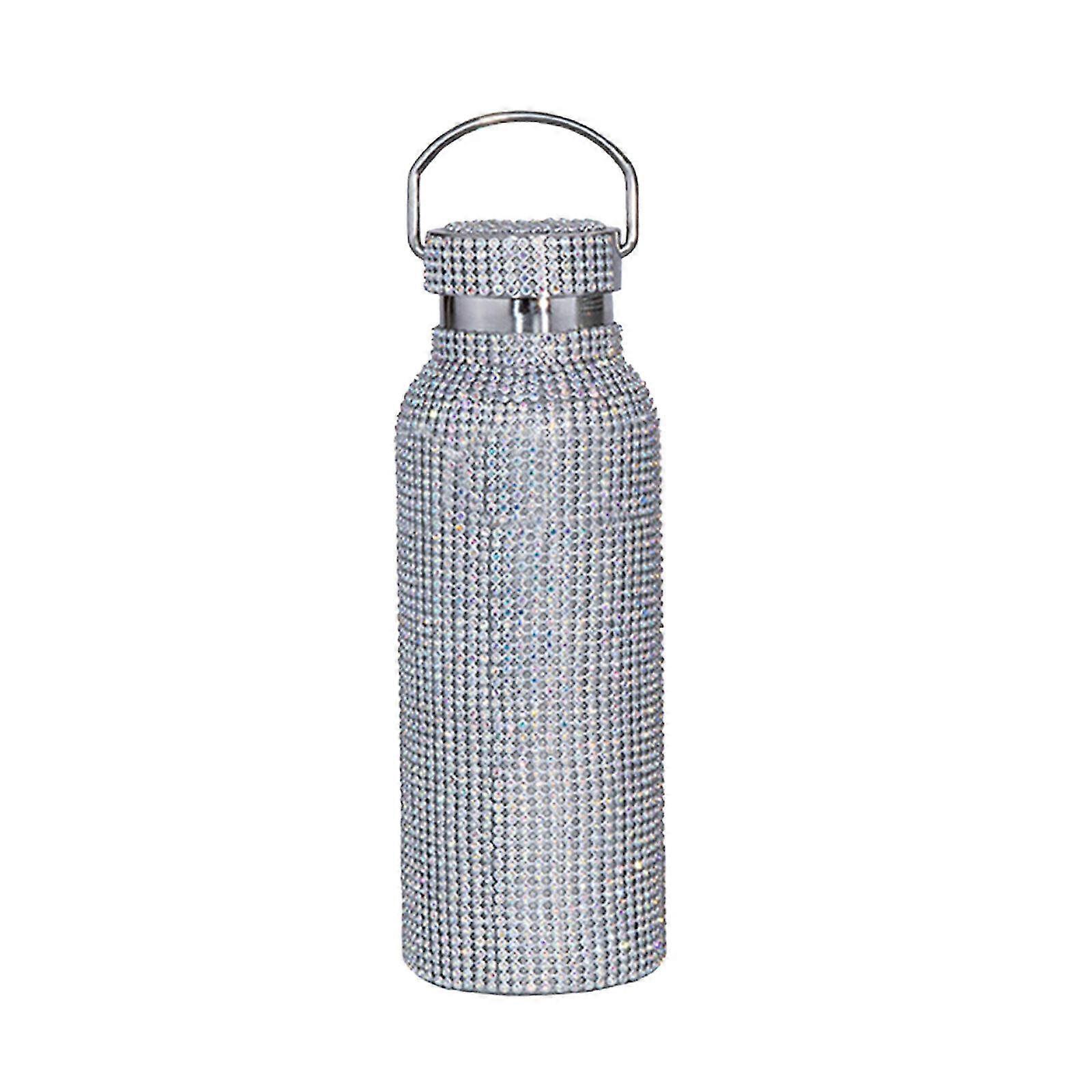 500ml Diamond Μπουκάλι Νερό - Bling Rhinestone Ανοξείδωτο Μονωμένο Θερμικό Μπουκάλι-YuJia