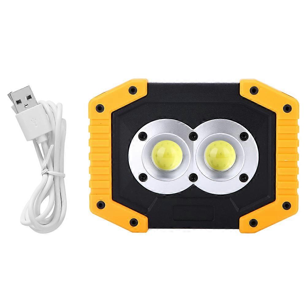 Portable Multi-Function COB LED USB Camping Lamp Power Bank Torch with Handle Bracket