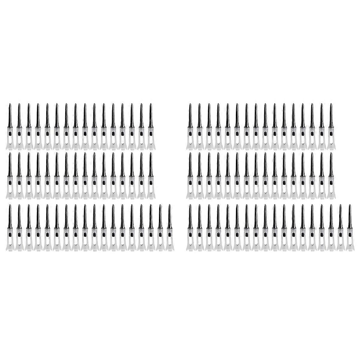 100Pcs Golf Tee Double Layer Plastic Ball Tee Soft Low Resistance Golf Seat Golf Training Tool Blac