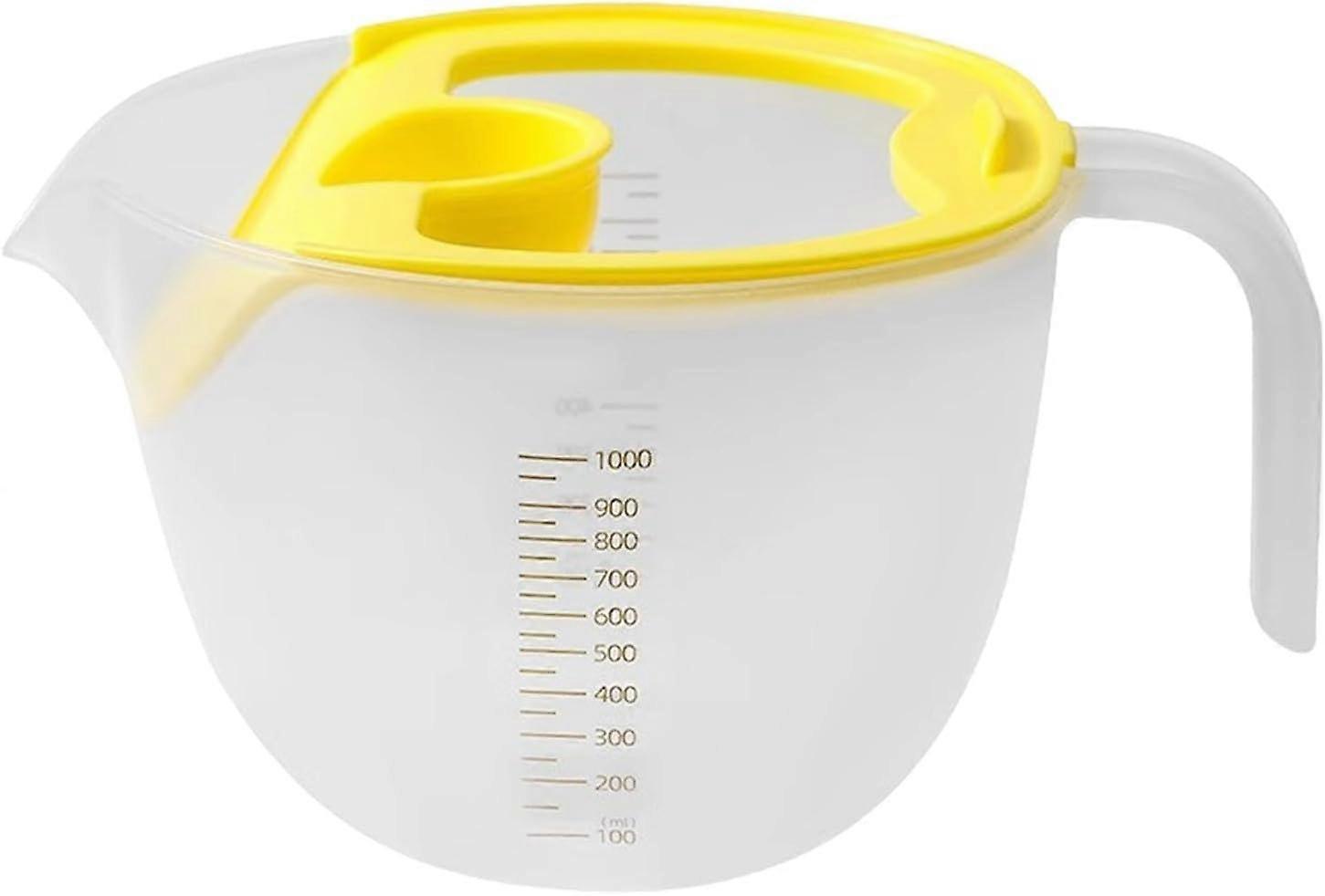 Filter Measuring Cup - Measuring Cup for Beating Eggs | Space-Saving Rice Washing Measuring Cup with Scale