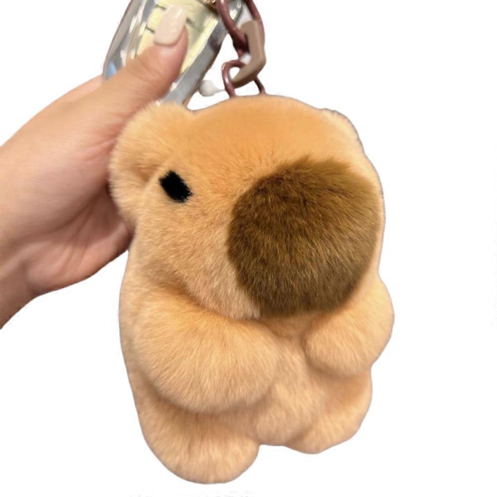 Bunny Lulu Capybara, Bunny Lulu Keychain With Tin, Handmade Soft Pompom Keychain