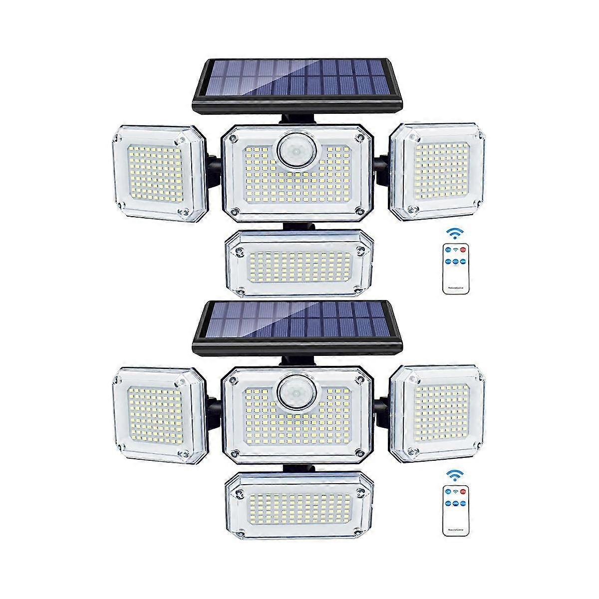 Solar Lights Outdoor Motion Sensor 333 LED Flood Lights, Solar Powered Security Lights Outside, wit