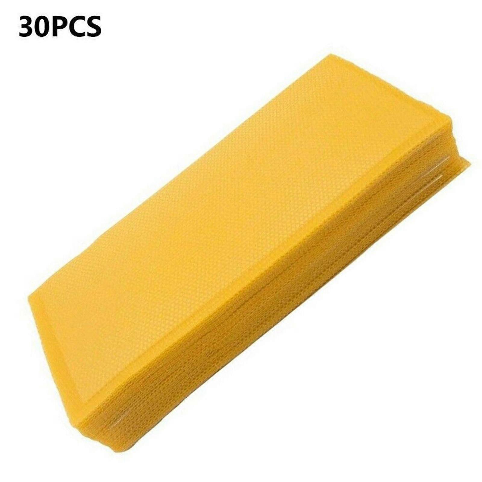 30Pcs Honeycomb-Foundation Bee Hive Wax Frames Waxing Beekeeping Equipment-SheWK