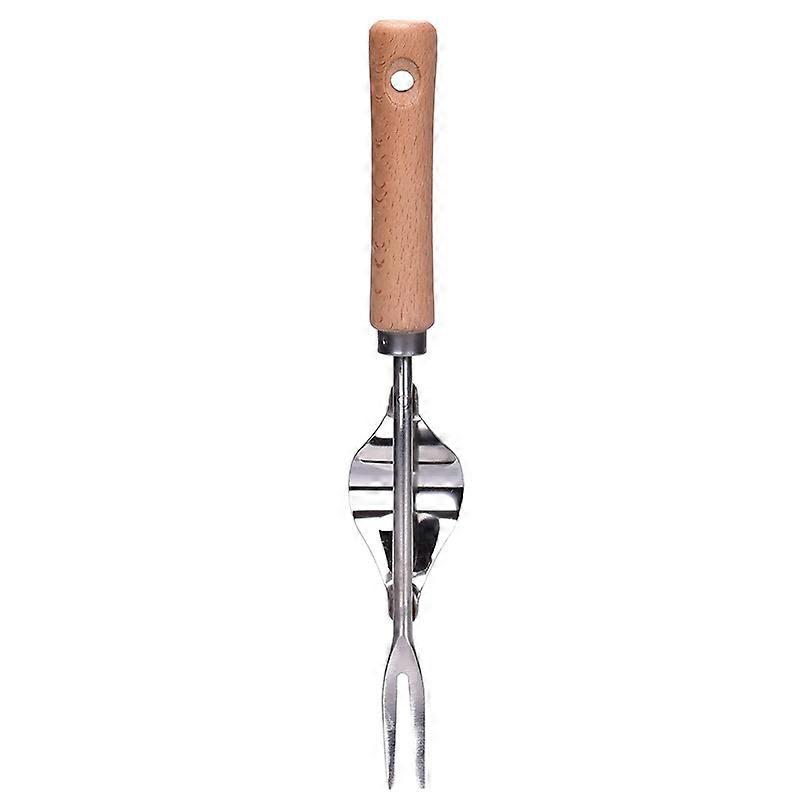 Horticultural scarifier, stainless steel spade, root lifter, weeder, root digger, seedling raising fork, grass pulling shovel tool 30.5cm,2024 Ping