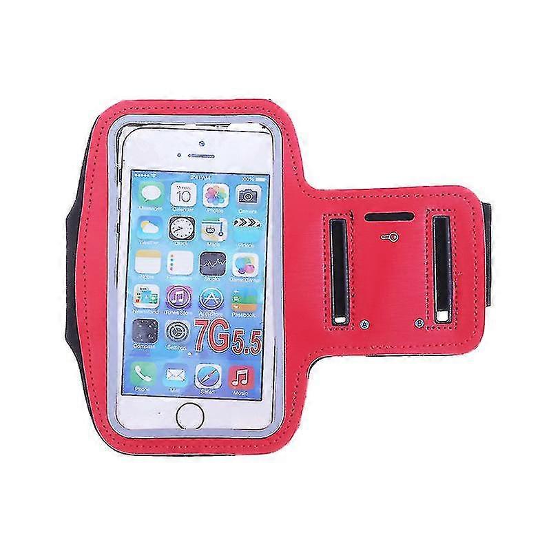 Caixa de banda de braço universal de 5,5 polegadas resistente à água braçadeira touch screen executando exercício multifuncional caixa de telefone (rosa)