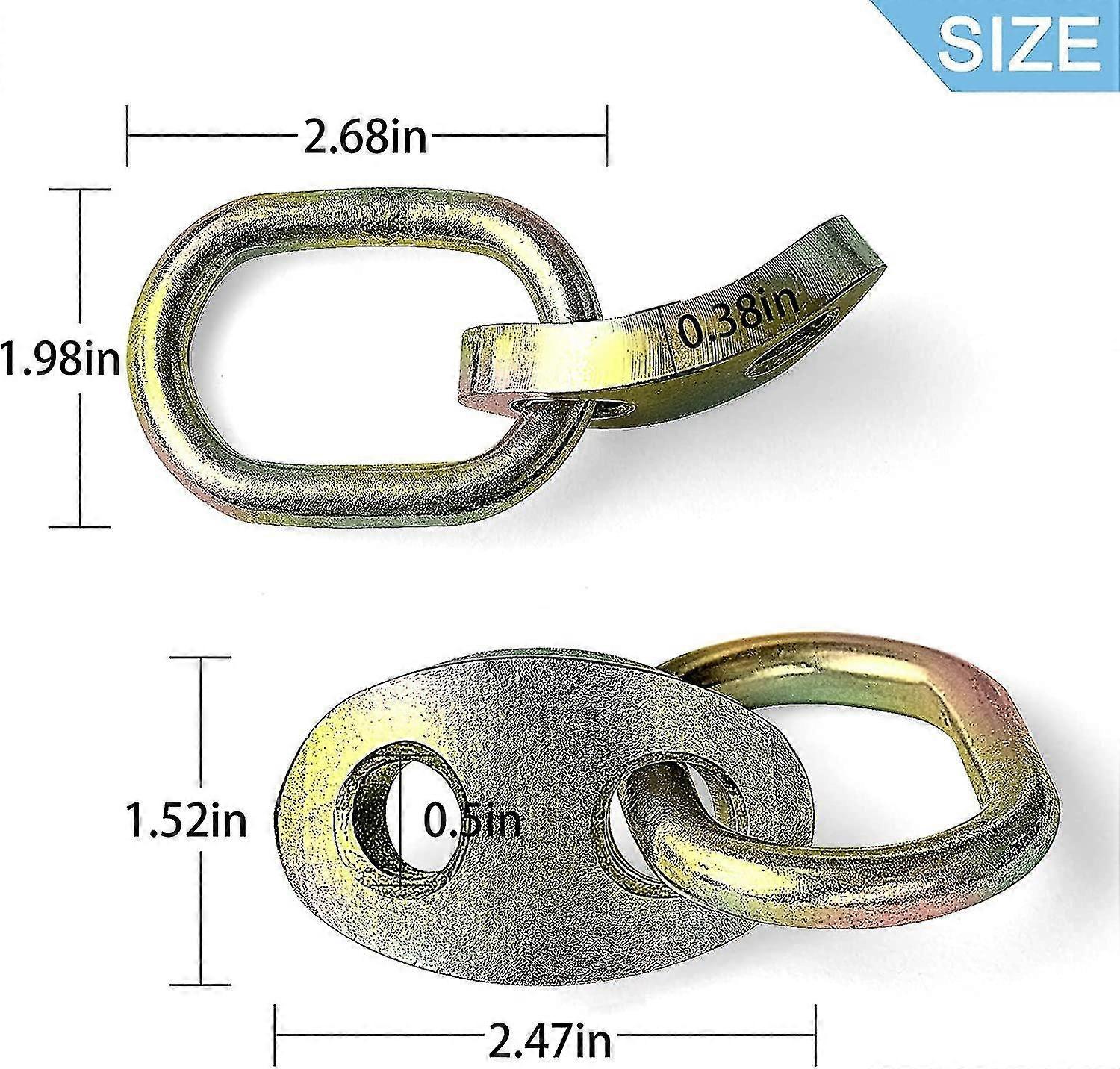 5500 Lb Lifting Brackets – 4-Piece Set For Load Levelers & Slings (Alloy Steel)
