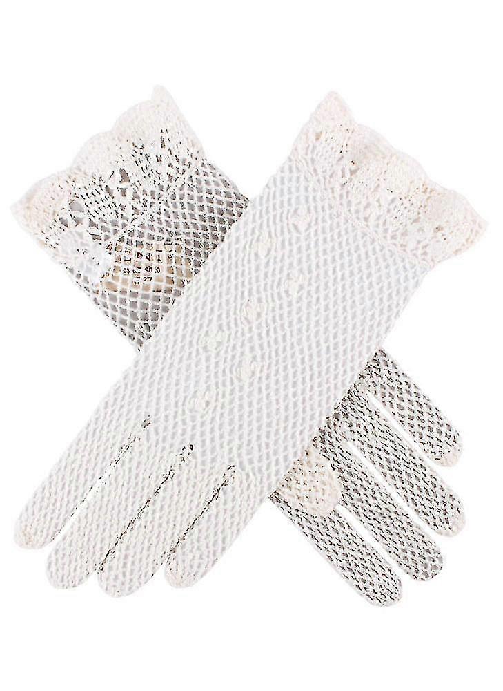 Guantes de ganchillo de algodón para mujer