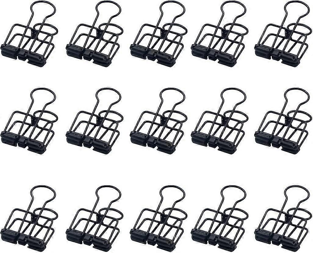 Creative Foldback Clips Black Long Tail Clips, 15 Pieces