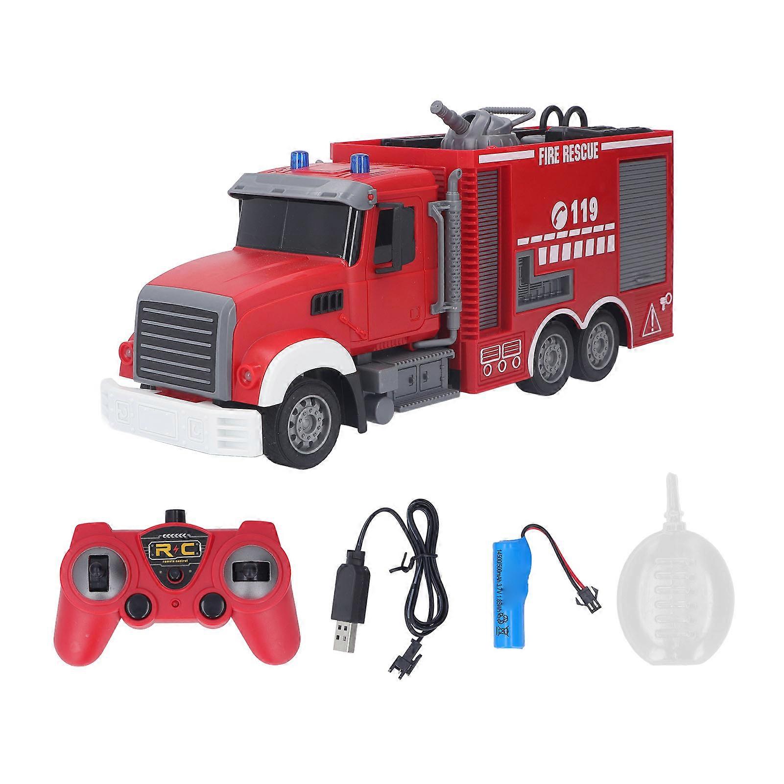 Remote Control Fire Truck 2.4G Prevent Interference Simulation Water Spray Fire Truck Toy for Boys