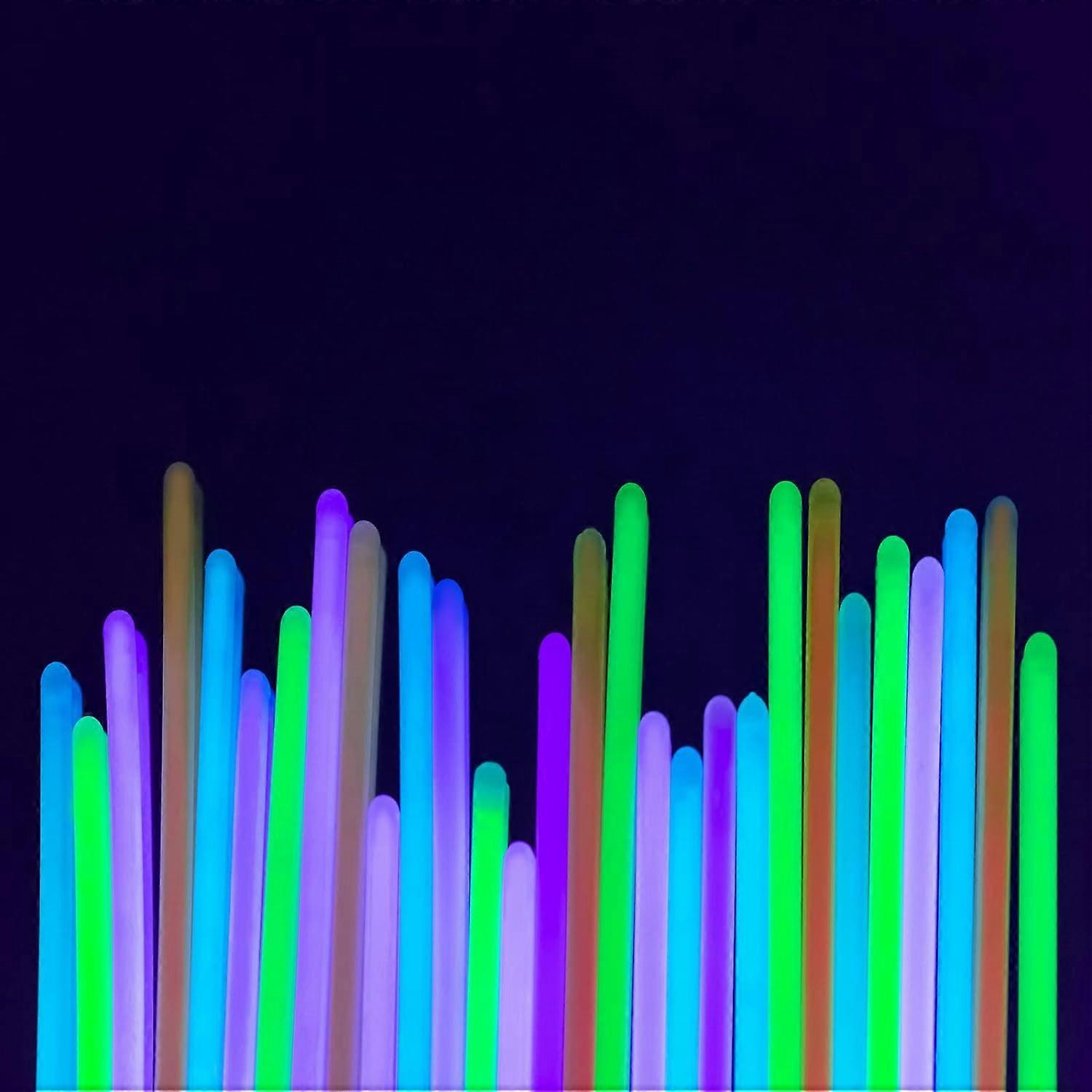 Glow Sticks Bulk Party Supplies | 100 PCS 8 Inch Glowsticks with Connectors | Glow in the Dark Light Up Sticks Party Favors Decorations