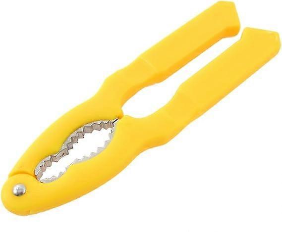 Nuts Almond Pecan Walnut Crab Plier Clamp Hand Cracker Sheller Yellow 18.5*5*10cm