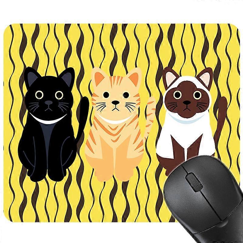Multicolor Cute Cartoon Cats Rubber Non-Slip Laptop Computer Gaming Mouse Pad