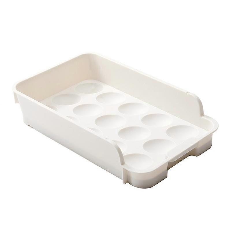15 Grids Egg Tray Drawer Type Stackable Plastic Anti-collision Egg Drawer Kitchen Supplies KAESI