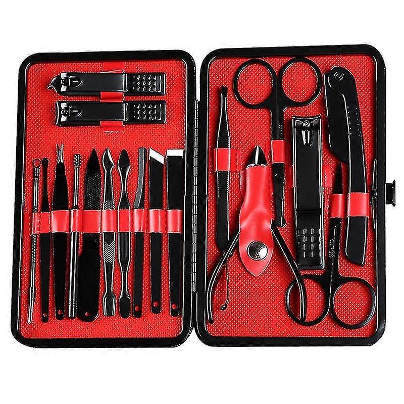 Manicure Set Pedicure Kit Nail Clippers -  (black)