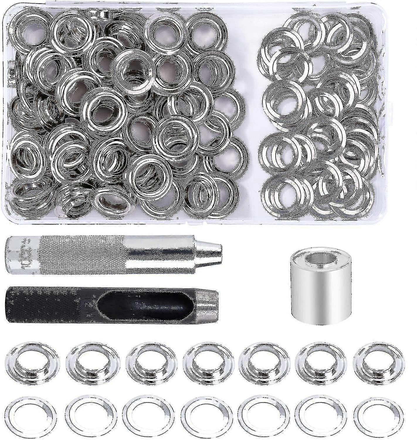 Grommet Eyelets Tool Kit 12mm 100 Sets With 3pcs Grommet