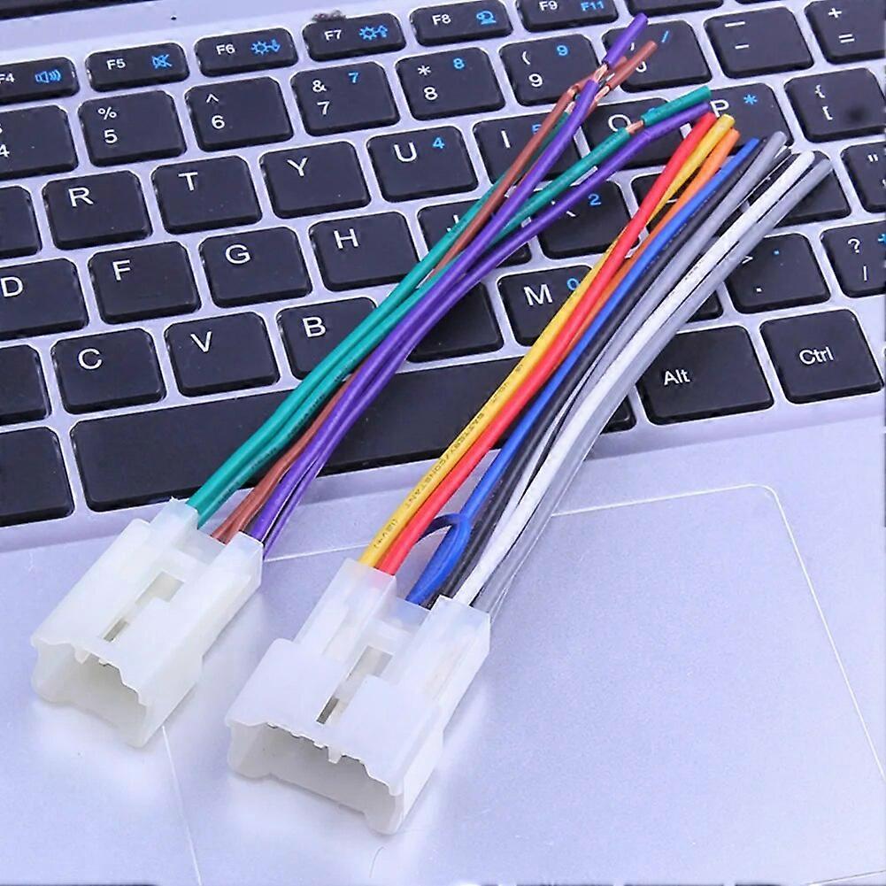 2pcs נגן תקליטורים סטריאו חיווט רדיו רתמה מתאם חוט תקעים עבור