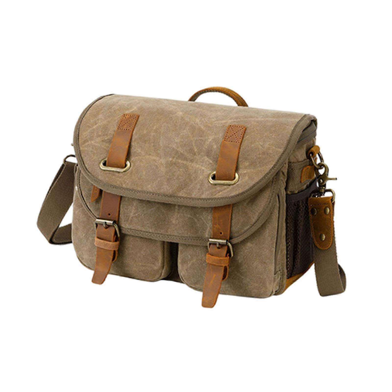 Camera Shoulder Bag Waterproof Camera Shoulder Backpack Compact Camera Case Khaki
