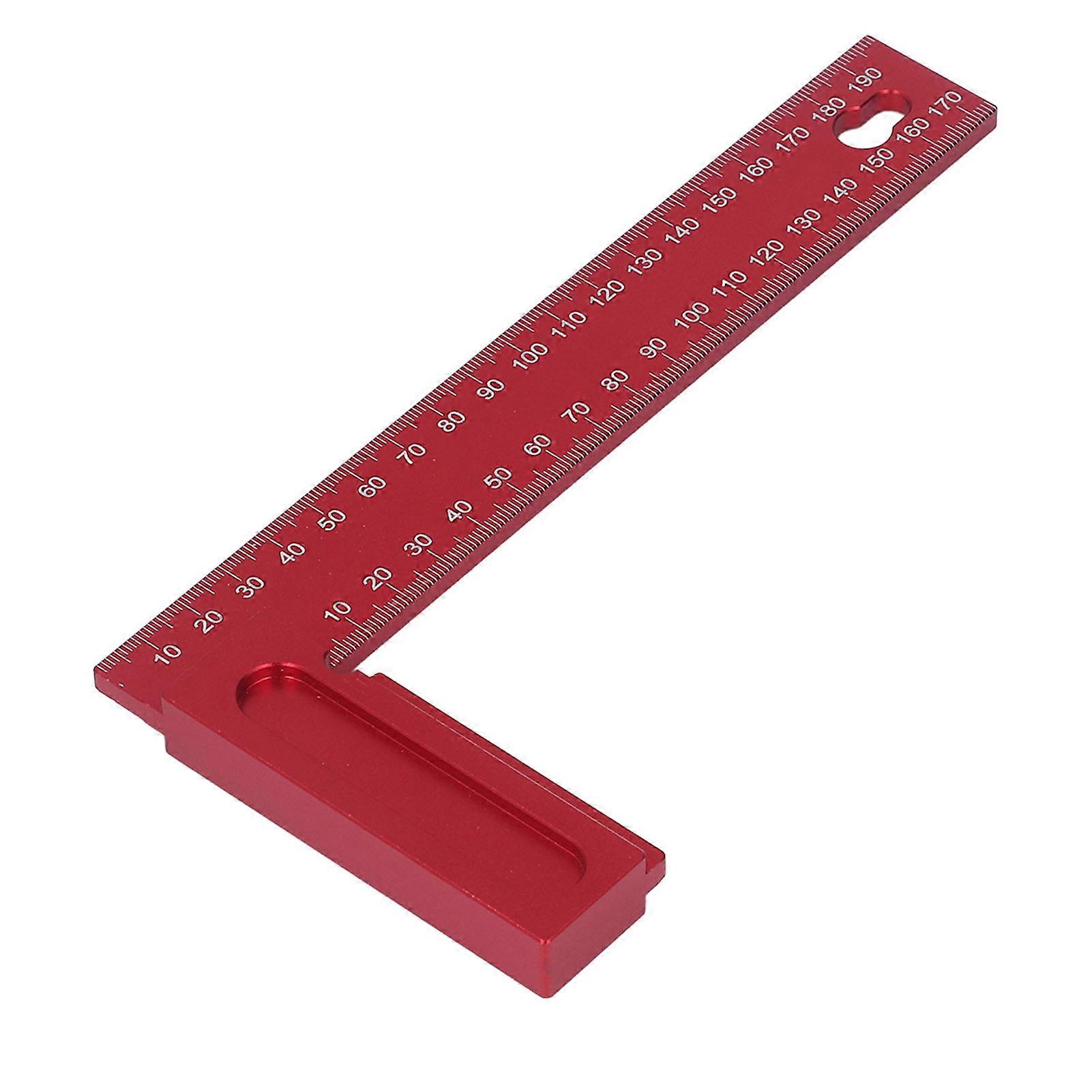Positioning Square Aluminium Alloy Clear Scale L Ruler Carpenter Tool for Cutting Scribing
