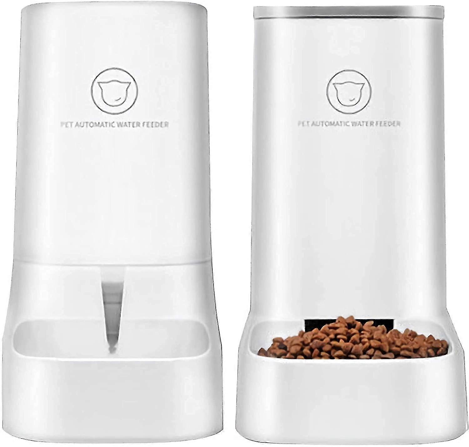 Haustierfütterung und Bewässerungszubehör Automatischer Schwerkraftfütterer Katzentrockenfutter, Hundewassernapf und automatischer Katzenfutterspender Set