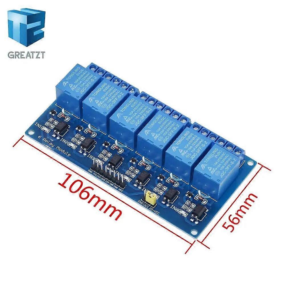 5v 1 2 4 6 8 channel relay module with optocoupler. Relay Output 1 /2 ...