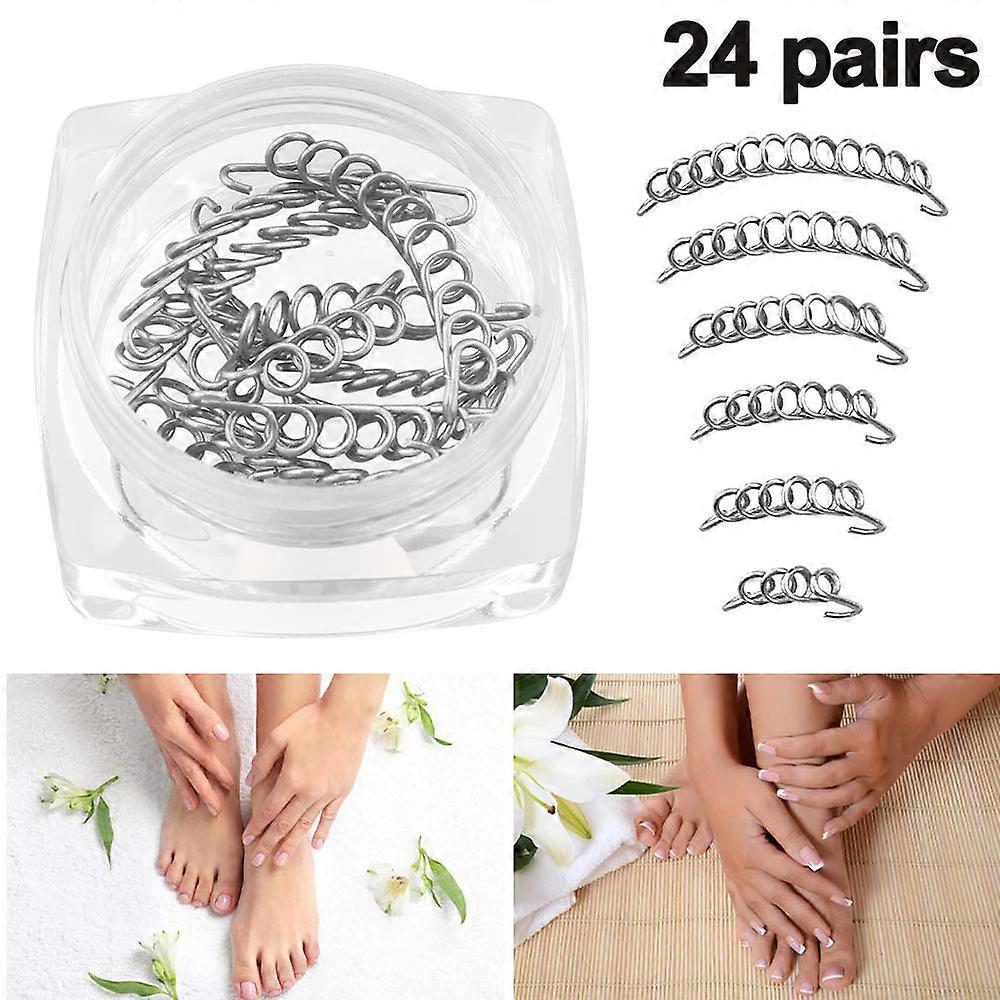 Ingrown Toenails Correction Wire Recover Care Paronychia File Patch Corrector Foot Pedicure Tool 24pcs