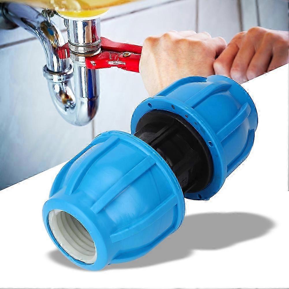 4Pcs PE Plastic 25mm to 25mm Straight Water Pipe Connector Pipe Connection Fitting