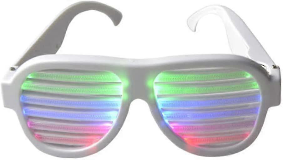 Light Up Shutter Glasses- Sound Reactive - Usb Rechargeable Rave Glasses - Multicolored