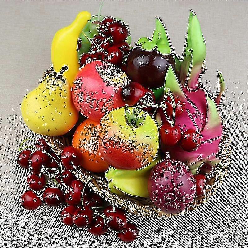3buc fructe artificiale realiste fructe false pentru decorare