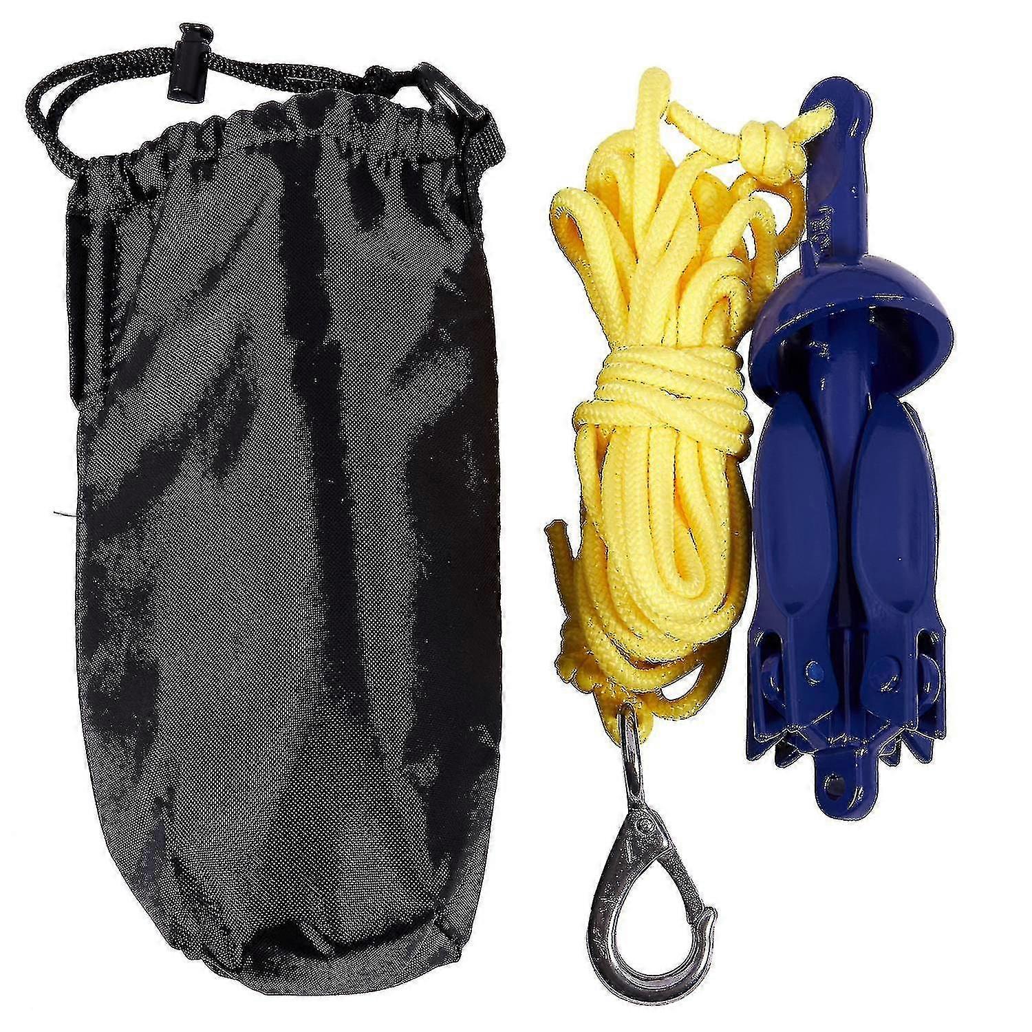 4歯アンカーマリンロープキット、アンカーフィッシングアクセサリー(ブルー)