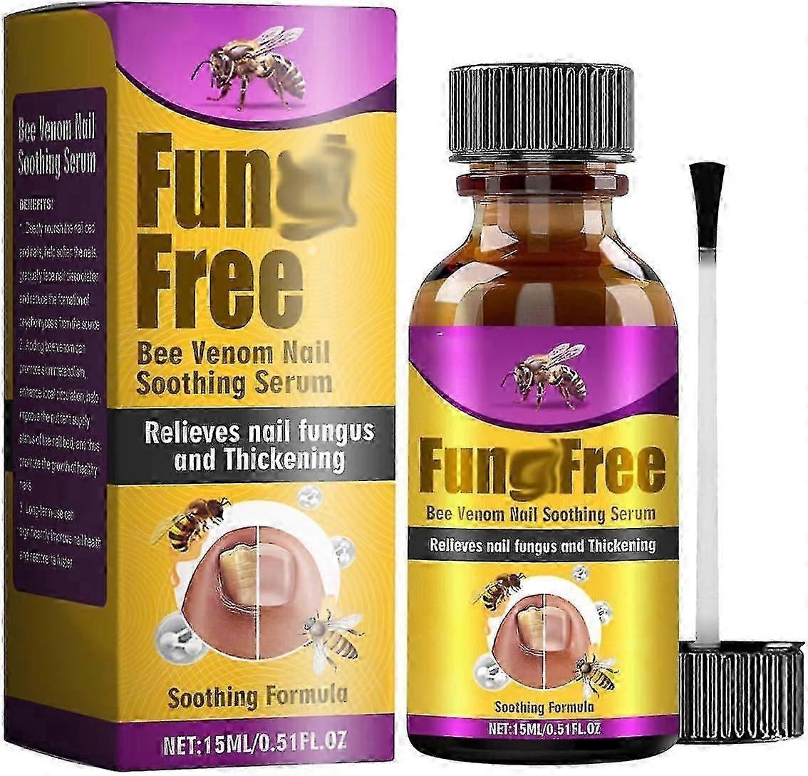 Sérum de Reparação de Unhas de Veneno de Abelha, Solução de Cuidados com as Unhas, Sérum Natural de Unhas de Veneno de Abelha, Gota de Cuidados com as Unhas Encravadas