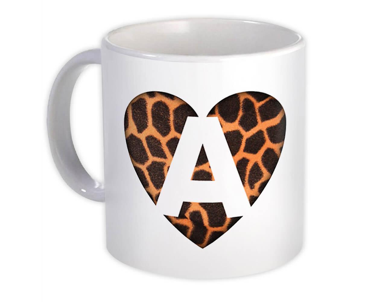 Gift Mug: Monogram Letter A Giraffe