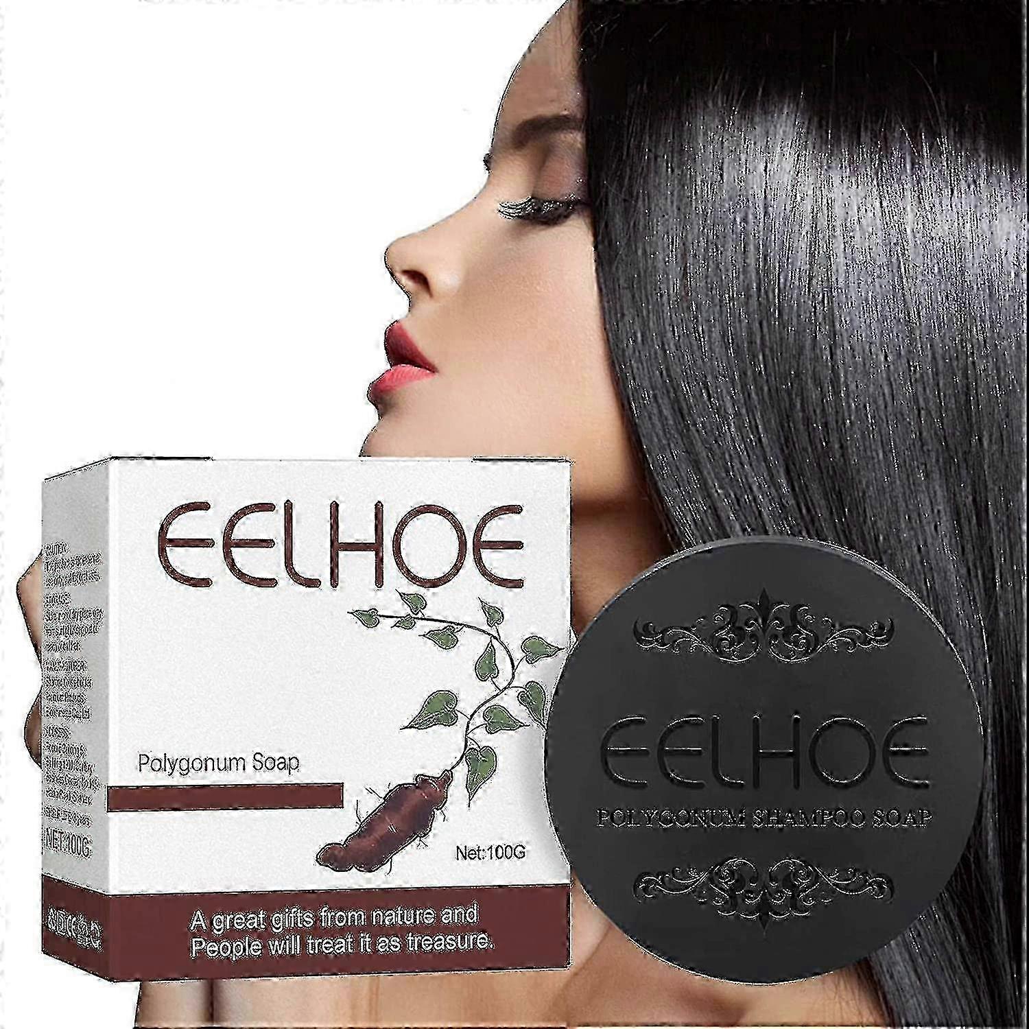 2023 Nouveau Savon Polygonum Noir Cheveux Épais Fallopia Multiflora Shampooing Bar Polygonum Extract Shampoo Savon Favorise Ha