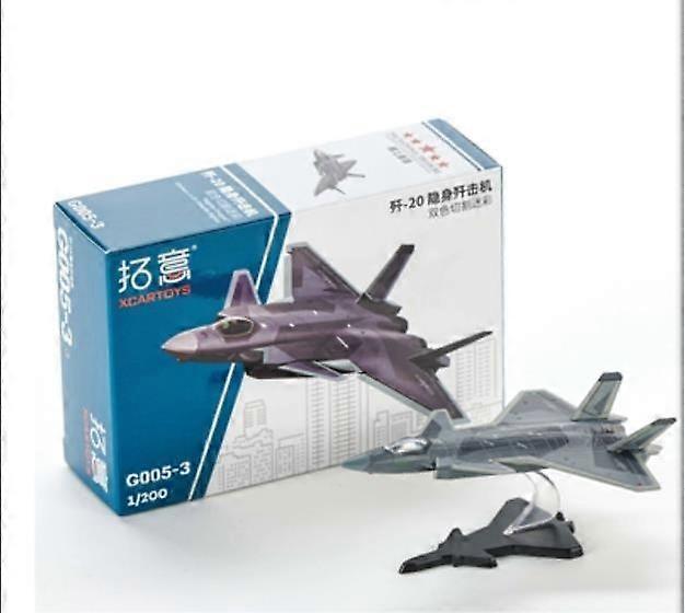 Xcartoys 1:200 J-20 Double Color Stealth Fighter G005-3/4 Alloy Simulation Model Aircraft