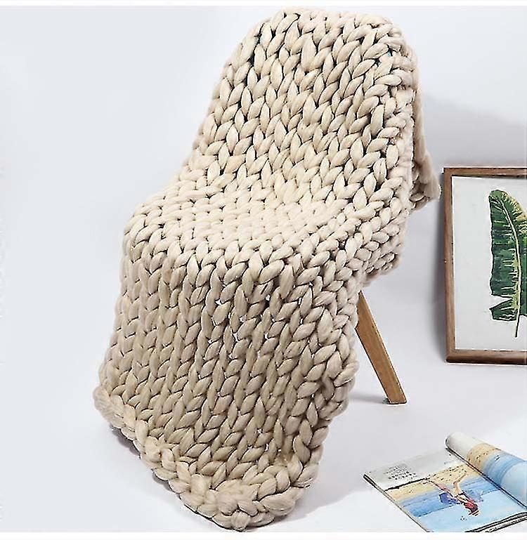 8 Cm Lar Chunky Knitted Thick , Yarn Woolen Throw Sofa